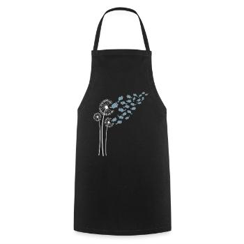 Fleur de pissenlit de chinchilla pour les amateurs de pissenlits - Tablier de cuisine - noir - Devant - AI Model Male 185 dark (185cm)