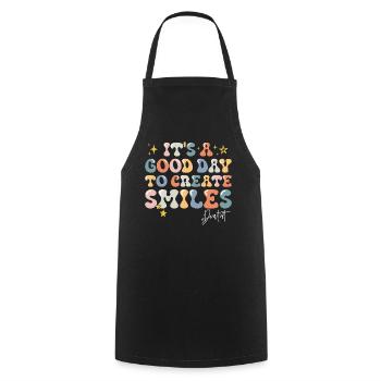A Good Day Quote Phrase Motivation Dentist - Cooking Apron - black - Front - AI Model Male 185 dark (185cm)
