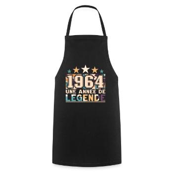 Année De Légende 1964 60 Ans Anniversaire - Tablier de cuisine - noir - Devant - AI Model Male 185 dark (185cm)