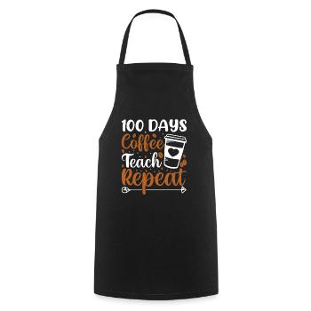 Coffee Teach Repeat - Cooking Apron - black - Front - AI Model Male 185 dark (185cm)