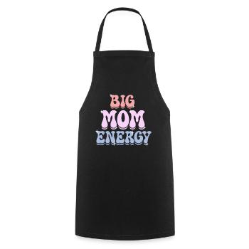 Mère Maman Pleine D'Énergie Femme Maman - Tablier de cuisine - noir - Devant - AI Model Male 185 dark (185cm)