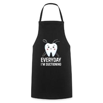 Dentist Dentist Teeth - Cooking Apron - black - Front - AI Model Male 185 dark (185cm)
