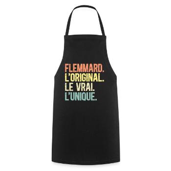 Flemmard L'Original Le Vrai L'Unique Fainéant - Tablier de cuisine - noir - Devant - AI Model Male 185 dark (185cm)