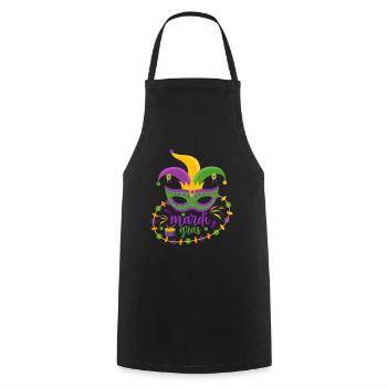 Mardi Gras - Tablier de cuisine - noir - Devant - AI Model Male 185 dark (185cm)