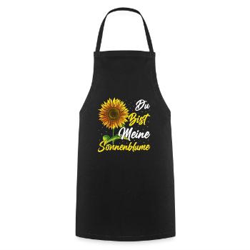 Du bist meine Sonnenblume Partnerschaft Garten - Kochschürze - Schwarz - Vorne - AI Model Male 185 dark (185cm)