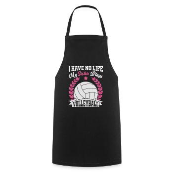Volleyball Sister Volleyball Siblings - Cooking Apron - black - Front - AI Model Male 185 dark (185cm)