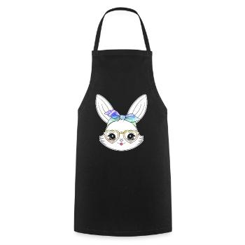 Easter Bunny Care Little Cute Bunny - Cooking Apron - black - Front - AI Model Male 185 dark (185cm)