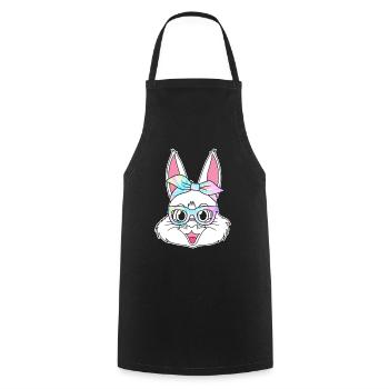 Easter Bunny Care for Little Cute Bunnies - Cooking Apron - black - Front - AI Model Male 185 dark (185cm)