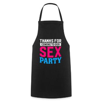 Gender Reveal Geschlechtsenthüllung Boy or Girl - Cooking Apron - black - Front - AI Model Male 185 dark (185cm)