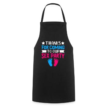 Gender Reveal Geschlechtsenthüllung Boy or Girl - Cooking Apron - black - Front - AI Model Male 185 dark (185cm)