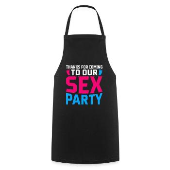 Gender Reveal Geschlechtsenthüllung Boy or Girl - Cooking Apron - black - Front - AI Model Male 185 dark (185cm)