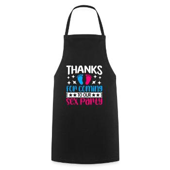 Gender Reveal Geschlechtsenthüllung Boy or Girl - Cooking Apron - black - Front - AI Model Male 185 dark (185cm)