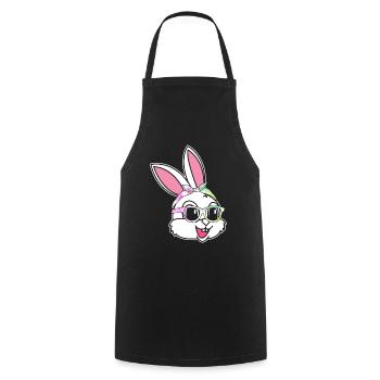 Ostern süßes Häschen Osterhase - Kochschürze - Schwarz - Vorne - AI Model Male 185 dark (185cm)