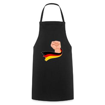 German Hero German Flag Fist Germany - Cooking Apron - black - Front - AI Model Male 185 dark (185cm)