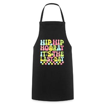 Last day of school Graduation Summer Holidays Pupils - Cooking Apron - black - Front - AI Model Male 185 dark (185cm)