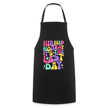 Last day of school Graduation Summer Holidays Pupils - Cooking Apron - black - Front - AI Model Male 185 dark (185cm)