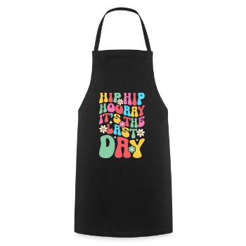 Last day of school Graduation Summer Holidays Pupils - Cooking Apron - black - Front - AI Model Male 185 dark (185cm)