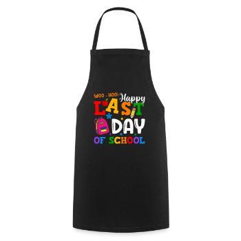Last day of school Graduation Summer Holidays Pupils - Cooking Apron - black - Front - AI Model Male 185 dark (185cm)