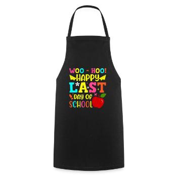 Last day of school Graduation Summer Holidays Pupils - Cooking Apron - black - Front - AI Model Male 185 dark (185cm)