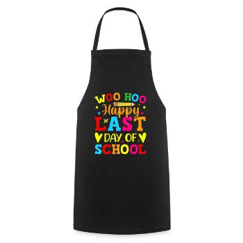 Last day of school Graduation Summer Holidays Pupils - Cooking Apron - black - Front - AI Model Male 185 dark (185cm)