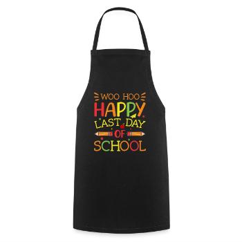Last day of school Graduation Summer Holidays Pupils - Cooking Apron - black - Front - AI Model Male 185 dark (185cm)