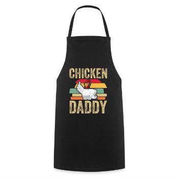 Chicky Daddy-For all cocks in the basket - Cooking Apron - black - Front - AI Model Male 185 dark (185cm)