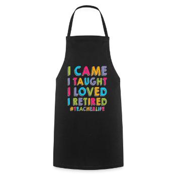 Enseignant à la retraite ! Vacances d’été pour toujours - Tablier de cuisine - noir - Devant - AI Model Male 185 dark (185cm)