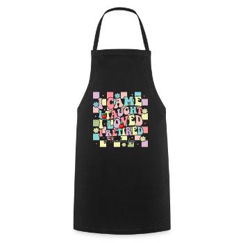 Enseignant à la retraite ! Vacances d’été pour toujours - Tablier de cuisine - noir - Devant - AI Model Male 185 dark (185cm)