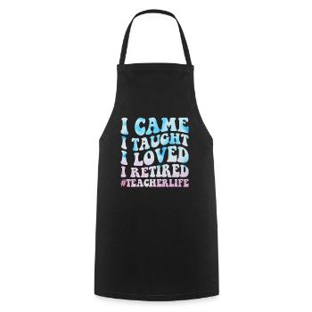 Enseignant à la retraite ! Vacances d’été pour toujours - Tablier de cuisine - noir - Devant - AI Model Male 185 dark (185cm)