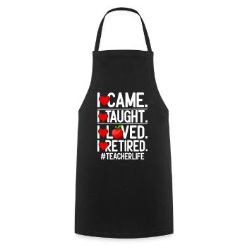 Enseignant à la retraite ! Vacances d’été pour toujours - Tablier de cuisine - noir - Devant - AI Model Male 185 dark (185cm)
