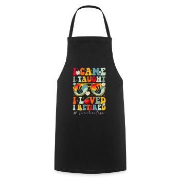 Enseignant à la retraite ! Vacances d’été pour toujours - Tablier de cuisine - noir - Devant - AI Model Male 185 dark (185cm)