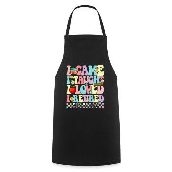 Enseignant à la retraite ! Vacances d’été pour toujours - Tablier de cuisine - noir - Devant - AI Model Male 185 dark (185cm)