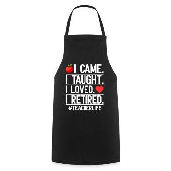 Enseignant à la retraite ! Vacances d’été pour toujours - Tablier de cuisine - noir - Devant - AI Model Male 185 dark (185cm)