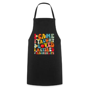 Enseignant à la retraite ! Vacances d’été pour toujours - Tablier de cuisine - noir - Devant - AI Model Male 185 dark (185cm)
