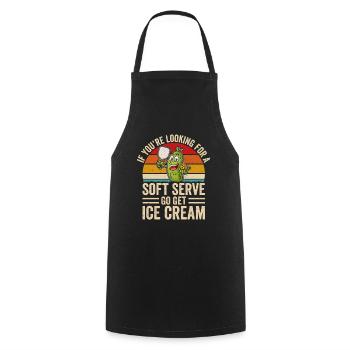 Pickleball Spieler Soft Serve Eiscreme - Kochschürze - Schwarz - Vorne - AI Model Male 185 dark (185cm)