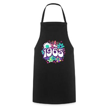 Retro Groovy Jahr 1965 Frauen 60 Jahre alt Geburtstag - Kochschürze - Schwarz - Vorne - AI Model Male 185 dark (185cm)