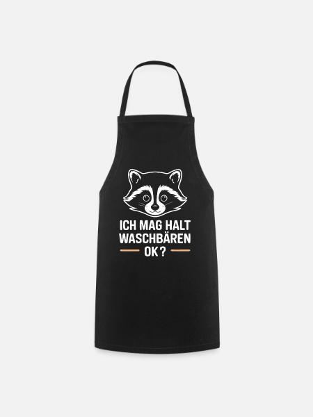 Waschbär Tier Barbados-Waschbär - Kochschürze - Schwarz