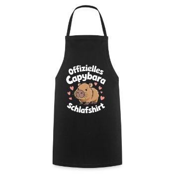 Capybara Capybara Animal rongeur - Tablier de cuisine - noir - Devant - AI Model Male 185 dark (185cm)