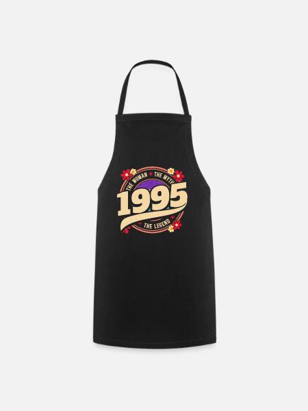 Vintage 1995 Legend 30 Years Anniversary Women - Cooking Apron - black