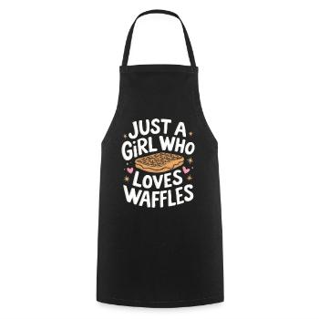 Waffles Breakfast Sweets - Cooking Apron - black - Front - AI Model Male 185 dark (185cm)