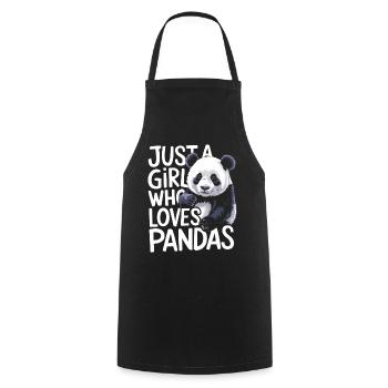 Panda Bear Panda Animal Pandas - Cooking Apron - black - Front - AI Model Male 185 dark (185cm)