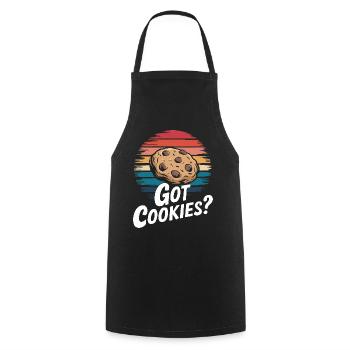 Cookies Cookie Keks Kekse Schokolade - Kochschürze - Schwarz - Vorne - AI Model Male 185 dark (185cm)
