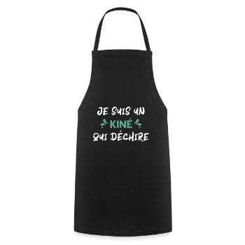 Je suis un kiné qui déchire - Tablier de cuisine - noir - Devant - AI Model Male 185 dark (185cm)