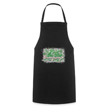 St. Patrick's Day - Here is fooling - Cooking Apron - black - Front - AI Model Male 185 dark (185cm)
