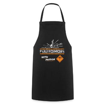 Pyrotechnician with passion - Cooking Apron - black - Front - AI Model Male 185 dark (185cm)