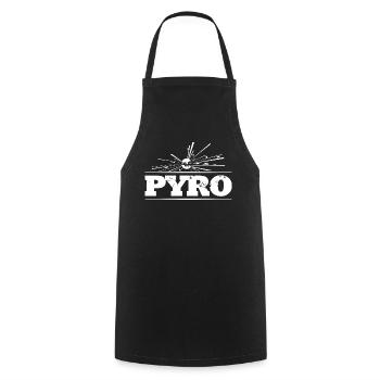 Pyro Explosive Feuerwerk - Kochschürze - Schwarz - Vorne - AI Model Male 185 dark (185cm)
