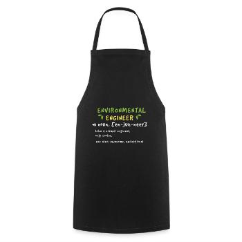 Environmental engineer - Cooking Apron - black - Front - AI Model Male 185 dark (185cm)