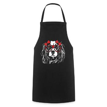 CAVALIER KING CHARLES SPANIEL Girl Wilsigns - Cooking Apron - black - Front - AI Model Male 185 dark (185cm)