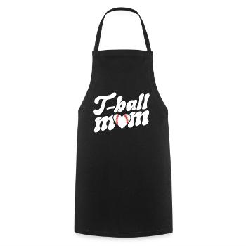 Retro Maman Joueuse De T-Ball Fan De Baseball - Tablier de cuisine - noir - Devant - AI Model Male 185 dark (185cm)