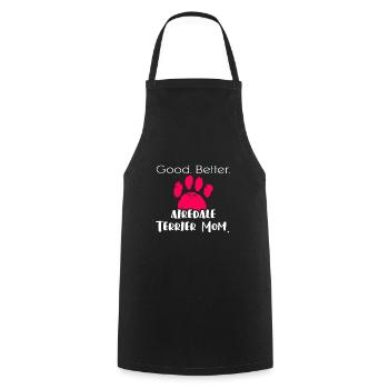 Airedale Terrier - Tablier de cuisine - noir - Devant - AI Model Male 185 dark (185cm)